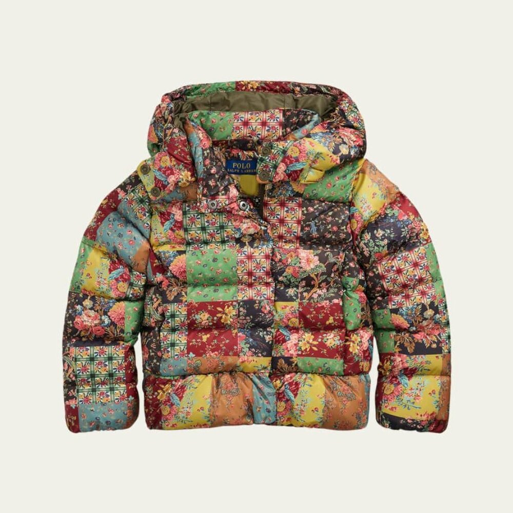 Girls Polo Ralph Lauren Patchwork Down Puffer